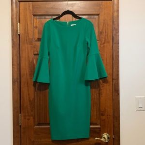 Lovely Calvin Klein dress with bell sleeves… gorgeous color and comfortable!